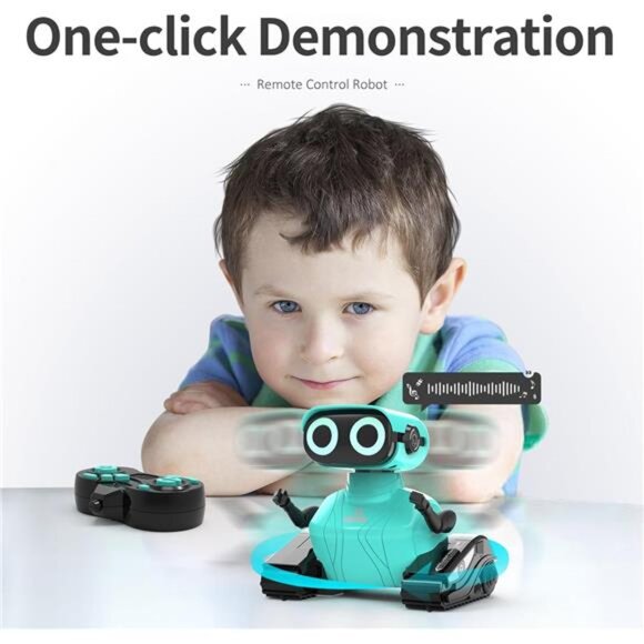 Robot Toys, Remote Control Robot Toy, RC Robots for Kids with LED Eyes, Flexible - Picture 2 of 7